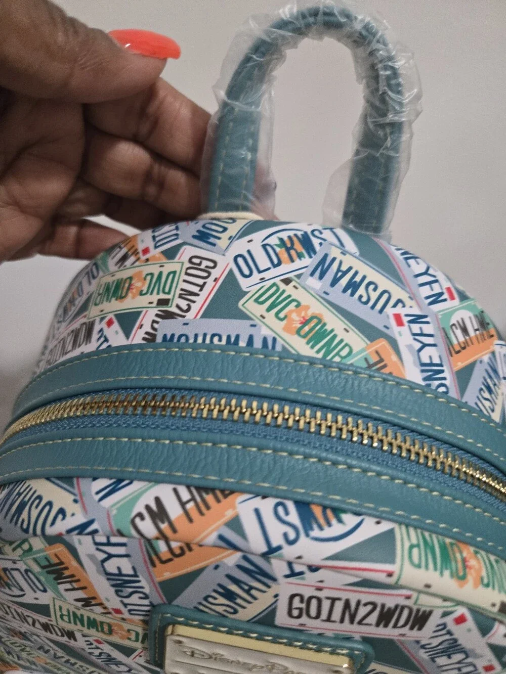 Disney Parks Old Key West License Plate Loungefly Backpack NWT